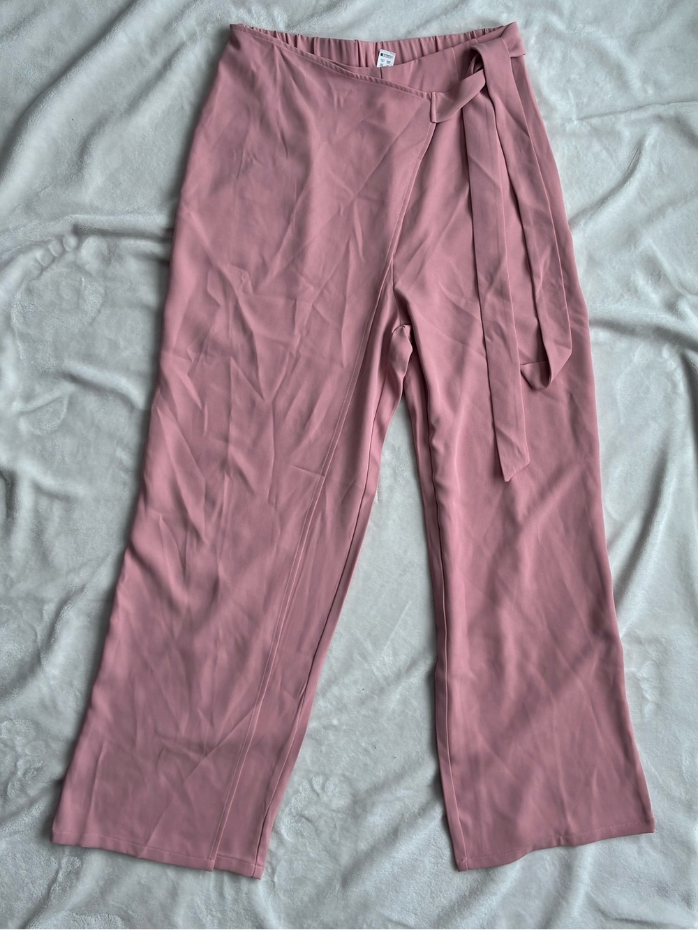 Halara Pink Tie Waist Wide Leg Pants Size M